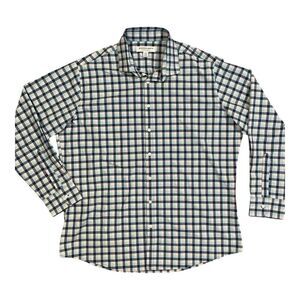 Mizzen Main Performance Shirt Mens XL Blue Pink Check Long Sleeve‎ Stretch